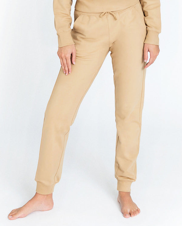 Pantalón jogger algodón orgánico beige