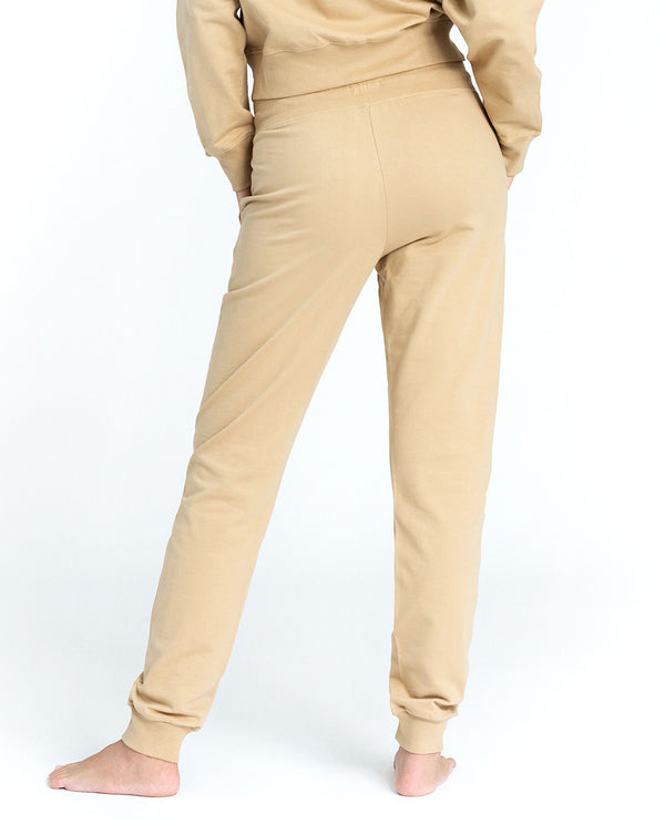 Pantalón jogger algodón orgánico beige