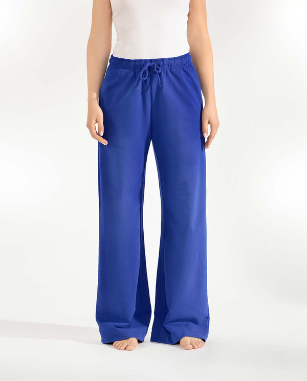 Pantalon wide-leg de algodón orgánico azul by Brea